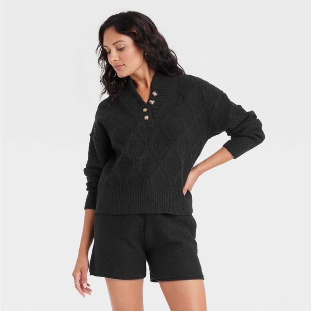 Universal thread Henley pullover sweater nwt